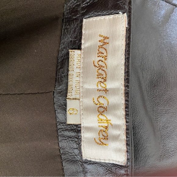 100% Leather Chocolate Brown Pants - Picture 6 of 8
